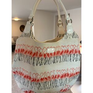 Lulu Guinness Flamingo Tote / Bucket Bag- So fun!